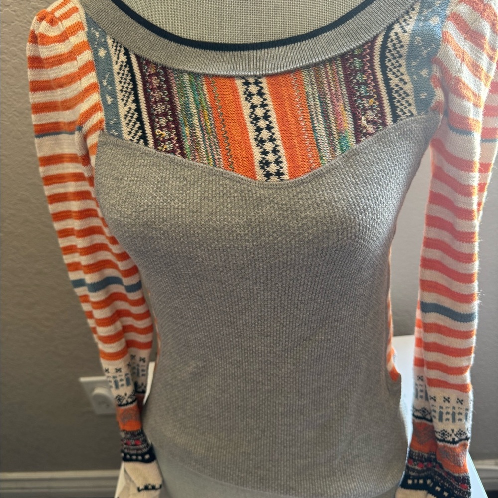 Cozy Gray Knit Sweater free people